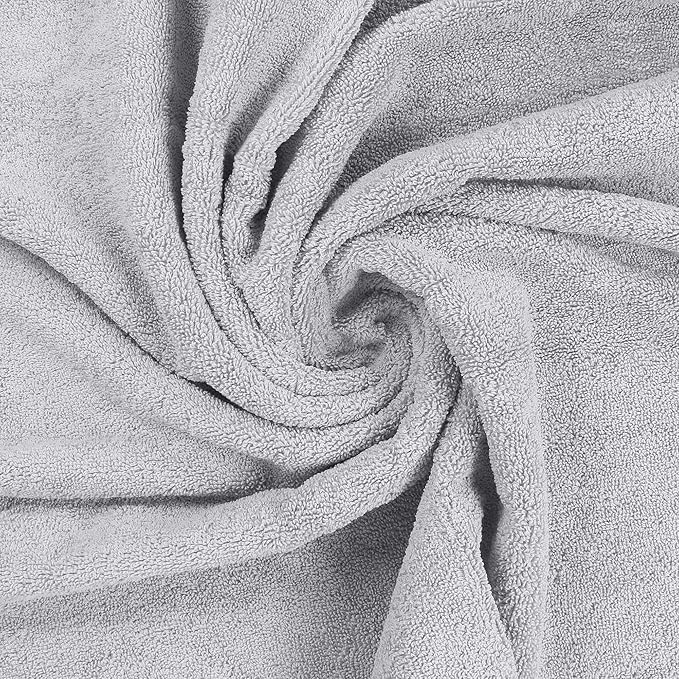Utopia Towels 8 Piece Premium Towel Set, 2 Bath, 2 Hand, and 4 Wash Cloths, 600 GSM 100% Ring Spun Cotton, Highly Absorbent Towels for Bathroom, Gym, Hotel, and Spa, Silver