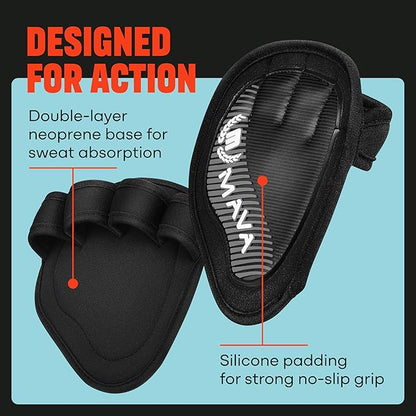 Mava Sports Neoprene Grip Pads Lifting Grips, an Alternative to Barehand Gloves for Weight Lifting Women and Men, Pull-Up Grips, Crossfit, Workout Pads