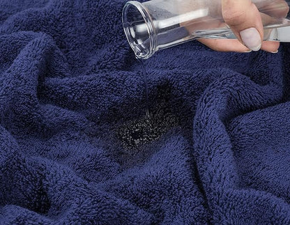 American Soft Linen 35x70 Jumbo Large Bath Towels, 600 GSM 100% Cotton Turkish Bath Sheet, Oversized Luxury Bath Towels for Bathroom Beach and Pool, Navy Blue