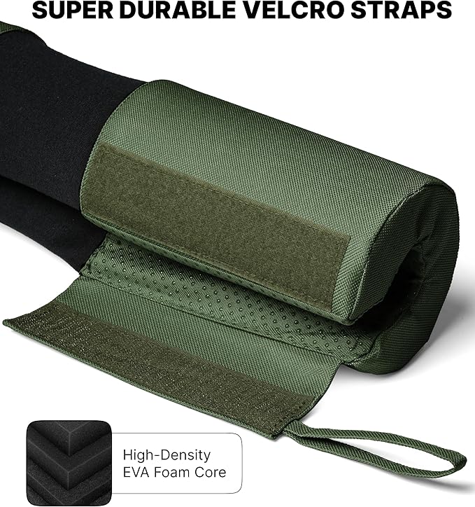 DMoose Fitness Barbell Pad for Hip Thrust, Squat & Lunges - Non-Slip Thick Foam Cushion for Neck and Back Support with Two Straps - Hip Thrust Pad for Leg Day - Fits All Olympic Bars and Smith Machine