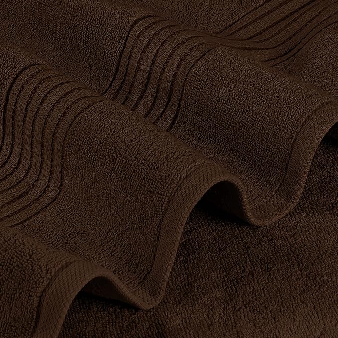 Utopia Towels 4 Pack Bath Towels Set, (27 x 54 Inches) 100% Ring Spun Cotton, Quick Dry, Highly Absorbent, Soft Feel Towels, Perfect for Daily Use (Dark Brown)