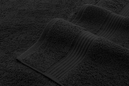 Cotton Paradise 4 Piece Turkish Bath Towels for Bathroom, 100% Cotton Extra Large Soft Plush Towels Bathroom Set, Black