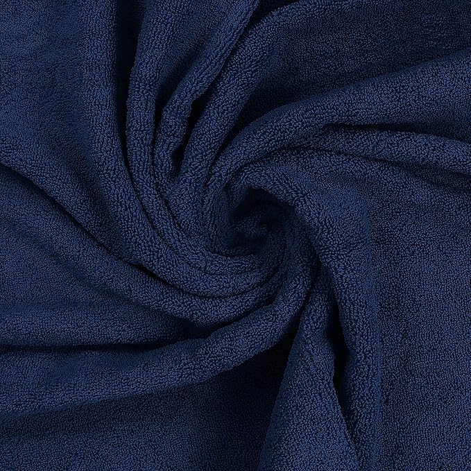 Utopia Towels 8 Piece Premium Towel Set, 2 Bath, 2 Hand, and 4 Wash Cloths, 600 GSM 100% Ring Spun Cotton, Highly Absorbent Towels for Bathroom, Gym, Hotel, and Spa, Navy Blue