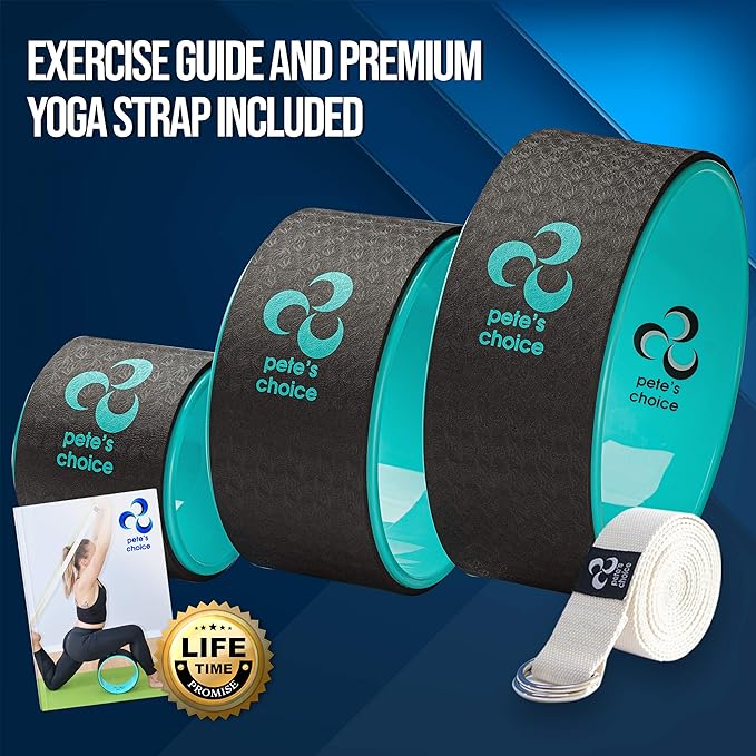 Yoga Wheel 3 Pack - Lose Weight, Get in Shape and Get Fit. Three pack Yoga Wheel Set. Home Exercise and Workout. Improve Posture