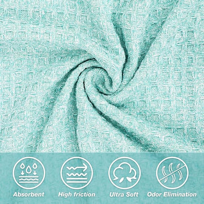 2 Pack Hot Yoga Towel Yoga Mat Towels Non Slip for Hot Yoga Stickyfiber Microfiber Quick Dry Soft Absorbent with Corner Pockets Cover Bikram Pilates Exercise Fitness 28" X 72" Blue Green