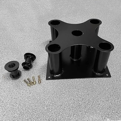 Barbell Holder Floor Stand Barbell Storage Rack Fit for 1" and 2" Olympic Bars, Hex Bars Trap Bars Curl Bars Triceps Bars,Holds 5 Bars