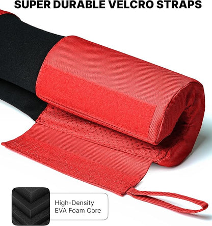 DMoose Fitness Barbell Pad for Hip Thrust, Squat & Lunges - Non-Slip Thick Foam Cushion for Neck and Back Support with Two Straps - Hip Thrust Pad for Leg Day - Fits All Olympic Bars and Smith Machine