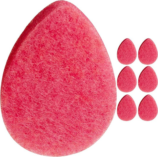 KOL Face Scrubber, Rose Infused Exfoliating Facial Cleansing Pads, Disposable Exfoliator Face Sponge for Daily Cleaning and Makeup Removal, 6 Count