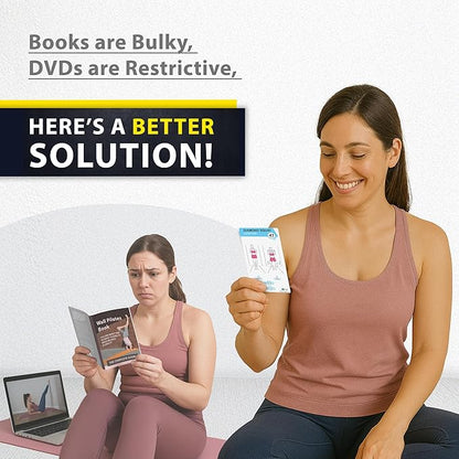 Wall Pilates Workouts For Women - 58 Exercise Cards with Wall Pilates Workout Postures, Instructions & Breathing Tips | Free Ring & Dry-Erase Marker to Create a Customize pilates at home Exercise Chart