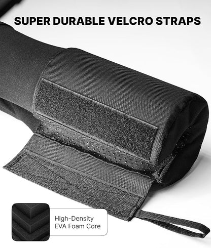 DMoose Fitness Barbell Pad for Hip Thrust, Squat & Lunges - Non-Slip Thick Foam Cushion for Neck and Back Support with Two Straps - Hip Thrust Pad for Leg Day - Fits All Olympic Bars and Smith Machine