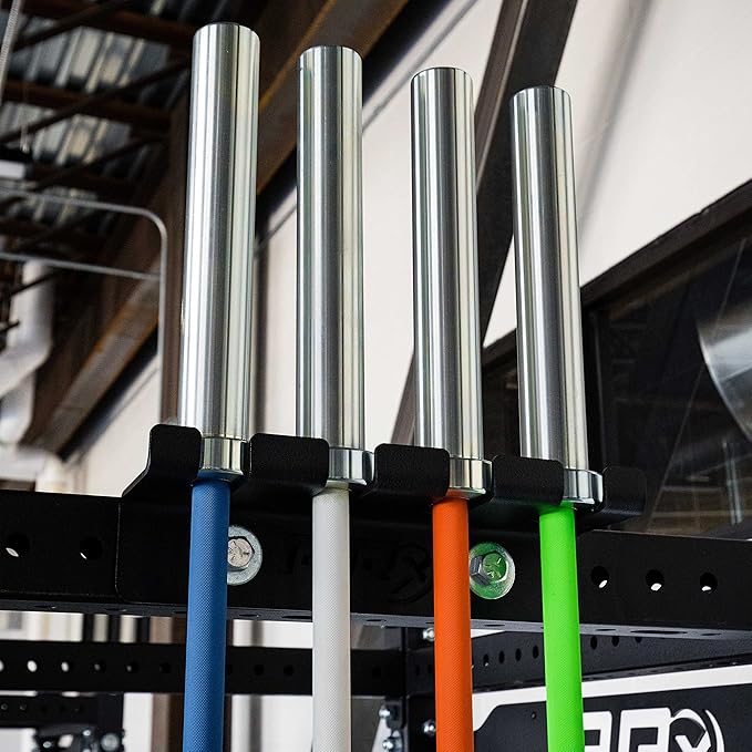 PRx Performance 3x3 Squat Rack Mounted Barbell Storage - 1 or 4 Bar Hanger (4 Bar Storage)
