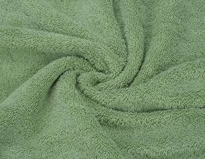 American Soft Linen Premium 3 Piece Towel Set, 1 Bath Towel 1 Hand Towel 1 Washcloth, 600 GSM 100% Cotton Turkish Towels for Bathroom, Sage Towel Set
