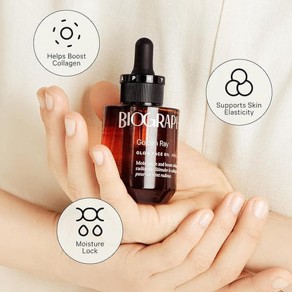Face Oil Glow Beauty Treatment, 30ml. Anti-Aging Jojoba, Collagen Boosting Vitamin E, Hydrating Rosehip. All Skin Types. Organic Vegan Facial Oil for Women Rejuvinating Skincare & Face Moisturizer