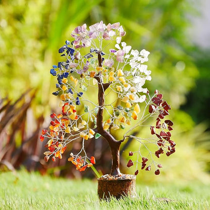 YATSKIA Crystal Tree - Bonsai Tree - Tree of Life - Seven Chakra Crystals - Feng Shui - Gemstones - Home Decor - Crystal Necklaces - House Warming Gifts New Home - Spiritual Gifts - Crystal Gifts