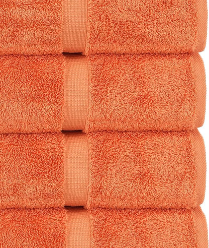 Chakir Turkish Linens | Hotel & Spa Quality 100% Cotton Luxury Turkish Towels | Soft & Absorbent (30x60 Inches Extra Large Bath Towels, Set of 4 - Coral)
