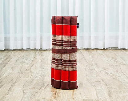 Leewadee Meditation Cushion Set – 1 Small Zafu Yoga Pillow and 1 Small Roll-Up Zabuton Mat Filled with Kapok