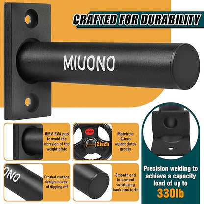 Weight Plate Holder, Wall Mounted Weight Rack Storage for Weight Plates, Home Gym Organizer