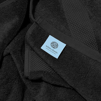 White Classic Luxury Soft Black Bath Sheet Towels - 650 GSM Cotton Luxury Bath Towels Extra Large 35x70 | Highly Absorbent and Quick Dry | Hotel Collection Extra Large Bath Towels Oversized, 2 Pack