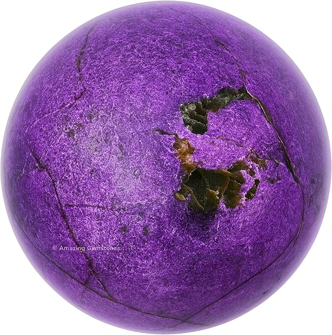 Amazing Gemstone Stichtite Crystal Ball with Stand - 2 Inches Crystal Sphere Meditation Balls for Witchcraft and Decorative Balls