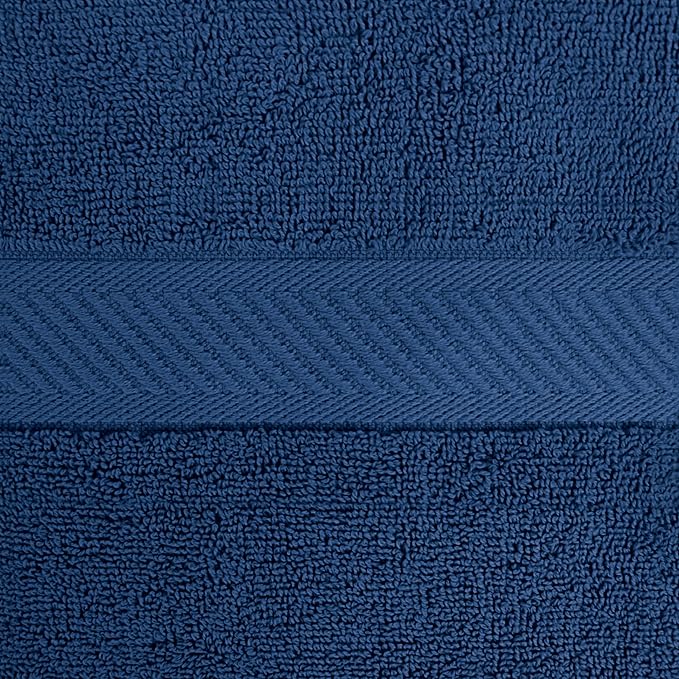 Utopia Towels 6 Pack Medium Bath Towel Set, 24 by 48 Inches, 500 GSM 100% Ring Spun Cotton, Lightweight and Highly Absorbent Quick Drying Premium Towels for Hotel, Spa and Bathroom, Navy