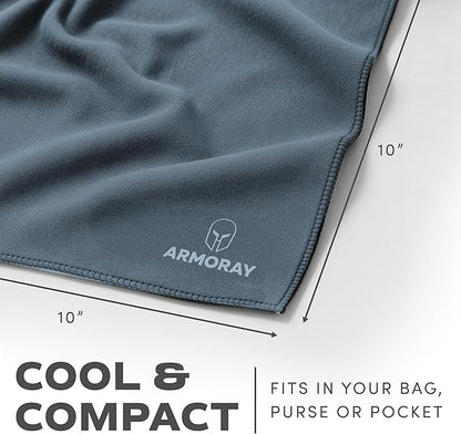 ARMORAY Sweat Absorbing Towel Handkerchief – Quick-Dry Microfiber Gym Towels for Face, Hands & Body – Workout Towel for Men, Sport Rag, Perfect for Tennis, Pickleball & Sauna Use by Women