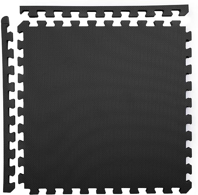 IncStores Fitness Foam Flooring Tiles | Low-Profile Interlocking Foam Tiles for Lightweight Floor Protection in Your Home Gym, Playroom, and More