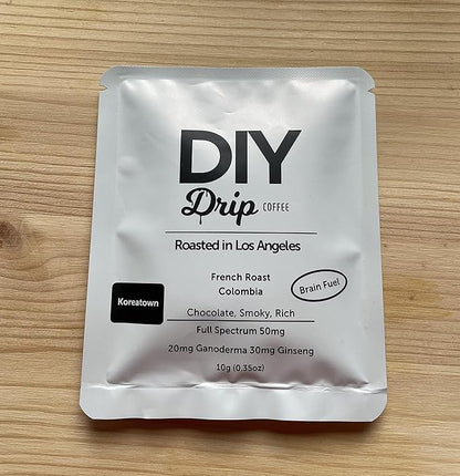 DIY Drip Coffee Brain Fuel, French Roast Colombia, 1 Pack x 4 single serve; 40gram, $1.95 per serving. BUY 5 OR MORE GET $2 REBATE. NO ACTION REQUIRED.