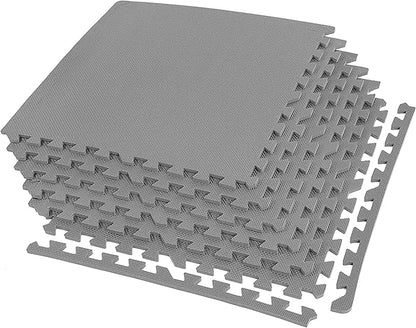 IncStores Fitness Foam Flooring Tiles | Low-Profile Interlocking Foam Tiles for Lightweight Floor Protection in Your Home Gym, Playroom, and More