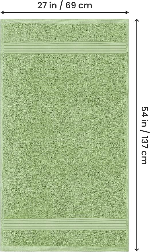 Utopia Towels 4 Pack Bath Towels Set, (27 x 54 Inches) 100% Ring Spun Cotton, Quick Dry, Highly Absorbent, Soft Feel Towels, Perfect for Daily Use (Sage Green)