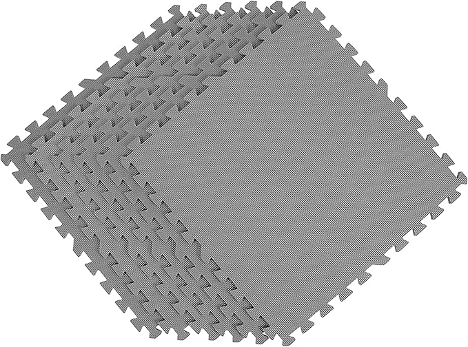 IncStores Fitness Foam Flooring Tiles | Low-Profile Interlocking Foam Tiles for Lightweight Floor Protection in Your Home Gym, Playroom, and More