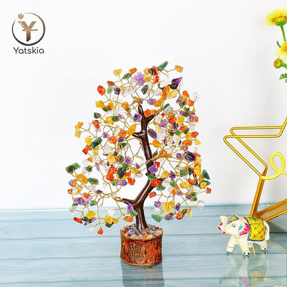Chakra Tree - Crystal Tree - Stones and Crystals - Spiritual Decor - Good Luck Charms - Meditation Decor - Feng Shui Decor - Crystal Gifts for Women - Chakra Stones - Feng Shui Decor - Reiki Decor