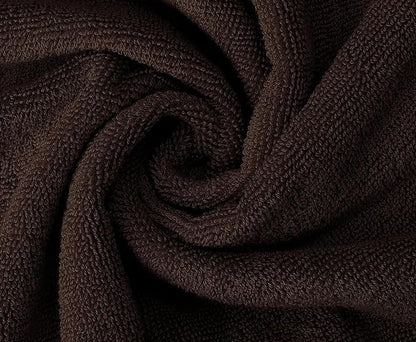 Oakias Premium Towel Set 600 GSM 8 Piece Brown - 100% Ring Spun Cotton Highly Absorbent Towels Set - Super Soft Bathroom Towel Set - Hotel Quality Double Stitched Hem - Ideal for Hotels, Spa, Gyms