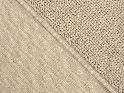 Cotton Paradise 100% Cotton Non Slip Bath Mats for Bathroom, 17x24 inch Soft Absorbent Quick Dry Machine Washable Floor Bath Mat, Beige