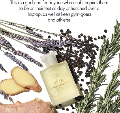 Aromatherapy Associates De-Stress Muscle Bath and Shower Oil, Natural Body Oil for Deep Relaxation and Comfort, Hydrating Body Made with 3 Essential Oils (1.86 oz)