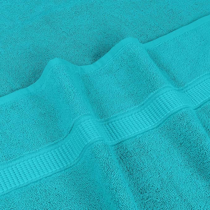 Utopia Towels Luxurious Jumbo Bath Sheet 2 Piece, 600 GSM, 35 by 70 Inches, 100% Ring Spun Cotton, Highly Absorbent and Quick Dry Extra Large Bath Towel, Super Soft Towel, Turquoise