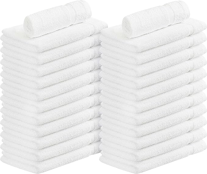Utopia Towels White Salon Towels, Pack of 72 (Not Bleach Proof, 16 x 27 Inches) Highly Absorbent Towels for Hand, Gym, Beauty, Spa, and Home Hair Care