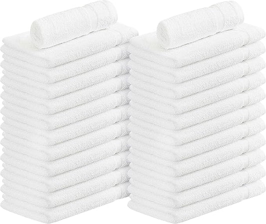 Utopia Towels White Salon Towels, Pack of 72 (Not Bleach Proof, 16 x 27 Inches) Highly Absorbent Towels for Hand, Gym, Beauty, Spa, and Home Hair Care