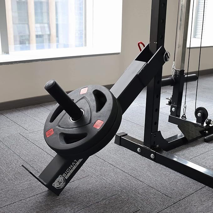 Signature Fitness SF-3 1,500 Pound Capacity 3” x 3” Power Cage Squat Rack, Includes J-Hooks and Safety Straps, Other Optional Accessories