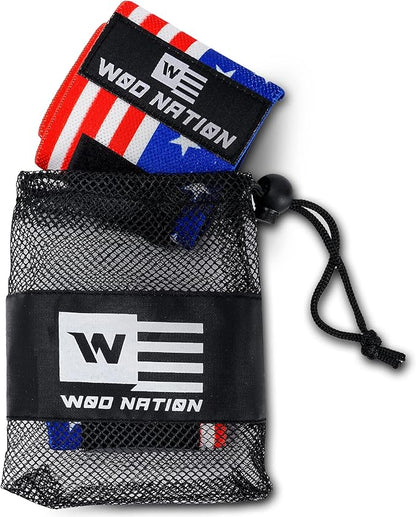WOD Nation Wrist Wraps for Weightlifting & Strength Training – Professional Gym Straps w/Thumb Loop for Men & Women