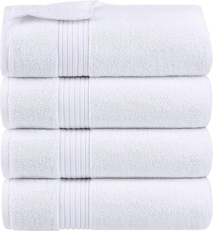 Utopia Towels 12 Pack Bath Towels Set, (27 x 54 Inches) 100% Ring Spun Cotton, Quick Dry, Highly Absorbent, Soft Feel Towels, Perfect for Daily Use (White)