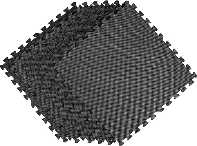 IncStores Fitness Foam Flooring Tiles | Low-Profile Interlocking Foam Tiles for Lightweight Floor Protection in Your Home Gym, Playroom, and More