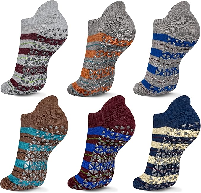 Non Slip Yoga Socks with Grips for Pilates, Ballet, Barre, Barefoot, Hospital Anti Skid Socks for Women and Men