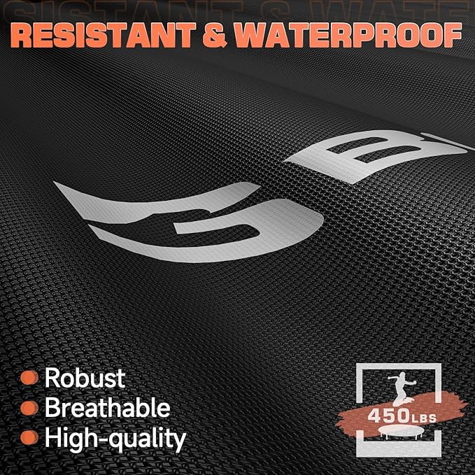 BCAN 450LBS/550LBS Foldable Mini Trampoline, 40"/48" Fitness Trampoline with Durable Bungees, Stable & Quiet Exercise Rebounder for Adults,Great Mini Trampoline for Indoor/Garden Workout - 2