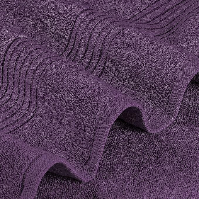 Utopia Towels 4 Pack Bath Towels Set, 27 by 54 Inches, 100% Ring Spun Cotton, Quick Dry, Highly Absorbent, Soft Feel Towels, Perfect for Daily Use, Plum