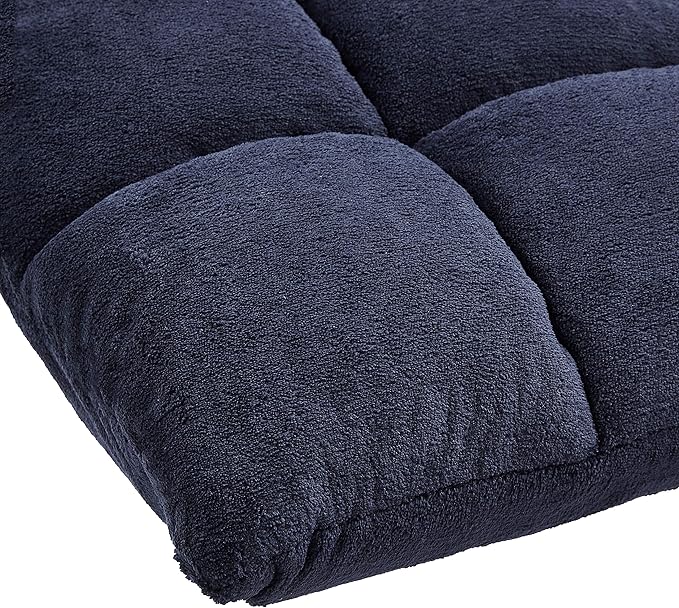 Amazon Basics Adjustable 14-Position Memory Foam Floor Chair with Back Support, Portable, 41.3"D x 21.3"W x 6"H, Navy