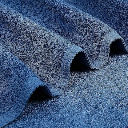 LANE LINEN Washcloths Pack of 24 - Spa & Salon Quality - 100% Ring Spun Cotton Face Cloths - Soft & Ultra Absorbent Wash Cloth Set for Body, Beauty, Home, Gym - Fingertip Towels - 13"x13", Navy Blue