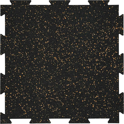 Playsafer Genaflex Lite Rubber 8mm Interlocking Tiles for Gym Flooring, Exercise Equipment, Exercise Areas - 20" X 20"