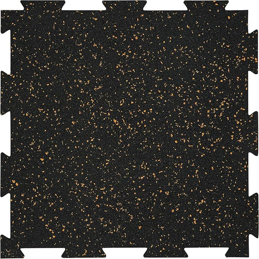 Playsafer Genaflex Lite Rubber 8mm Interlocking Tiles for Gym Flooring, Exercise Equipment, Exercise Areas - 20" X 20"