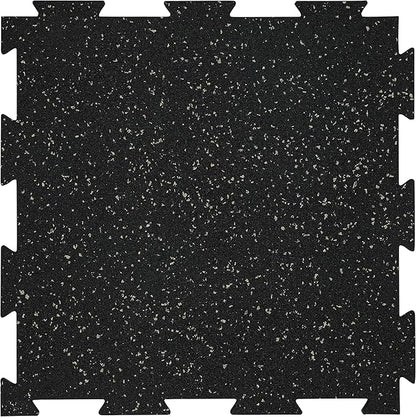 Playsafer Genaflex Lite Rubber 8mm Interlocking Tiles for Gym Flooring, Exercise Equipment, Exercise Areas - 20" X 20"