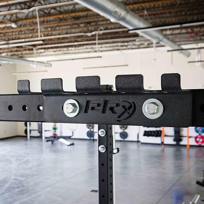 PRx Performance 3x3 Squat Rack Mounted Barbell Storage - 1 or 4 Bar Hanger (4 Bar Storage)